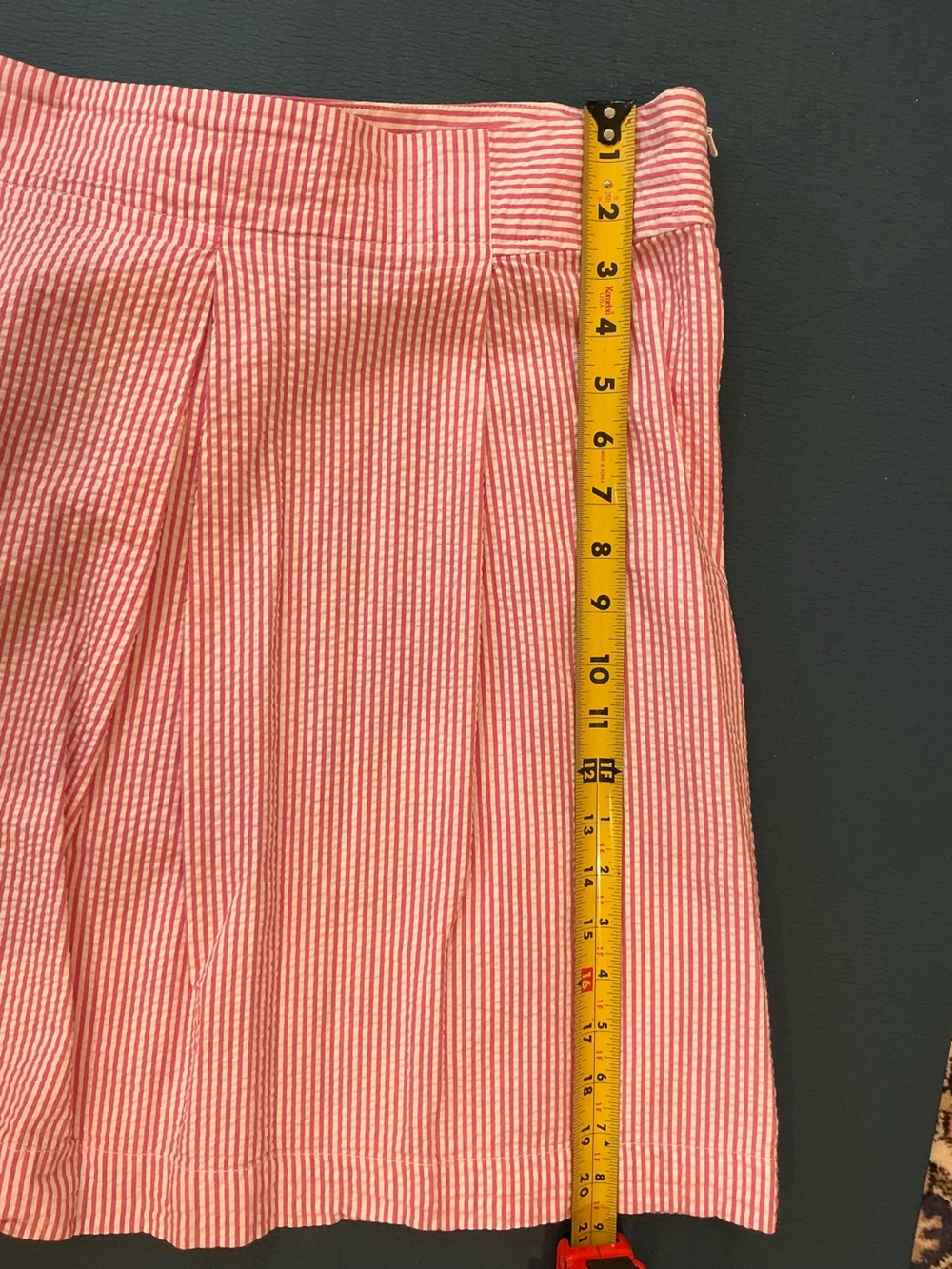 Lands' End Pink Seersucker A-Line Skirt - Picture 4 of 7